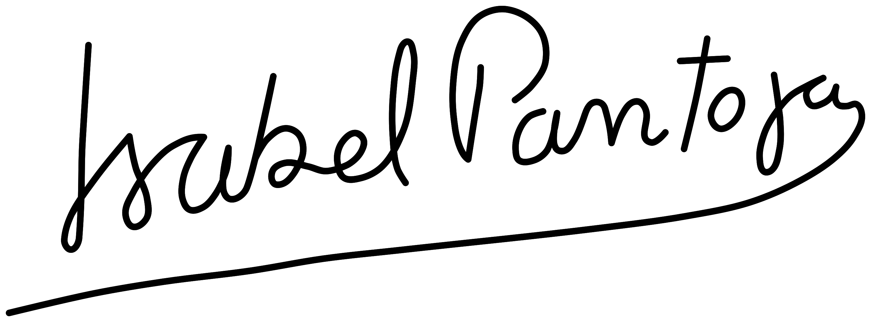 Firma de Isabel Pantoja