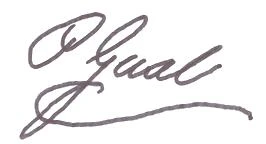 Firma de Pedro Gual Escandón