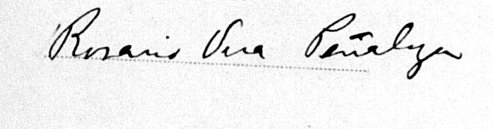 Firma de Rosario Vera Peñaloza