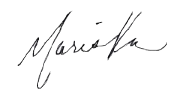 Firma de Mariska Hargitay