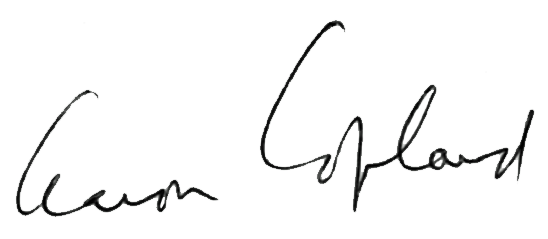 Firma de Aaron Copland